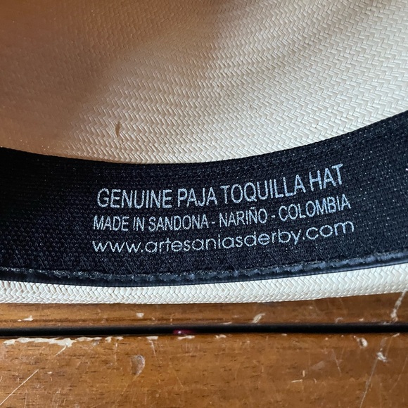 Artesanias derby Fedora Hat size 6 made in Colombia paja toquilla - Picture 3 of 8
